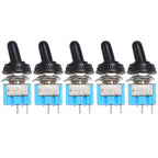 Mini Toggle Switch Waterproof Cap 2Pin 2 Position SPST ON OFF Latching Controller for Car Boat Marine Motorcycle Truck Dashboard