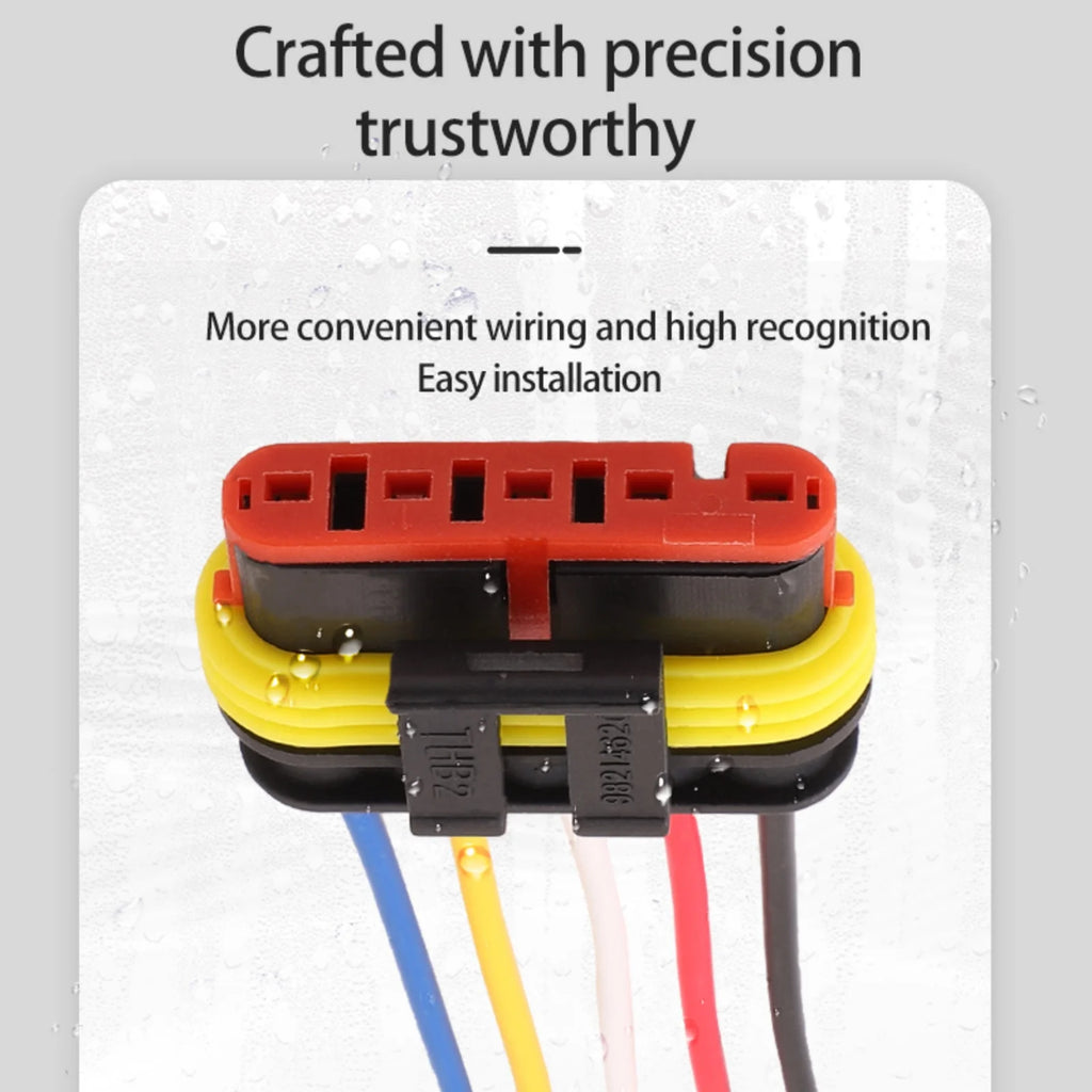 AMP 5-PIN Waterproof 1.8mm Male Female Connectors Plug Wire 18 AWG Harness For Car Motorcycle 282107-1 282089-1