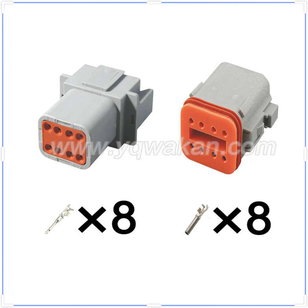 Deutsch DT 8Pin Connector Waterproof 1.6mm Auto Wire Harness Cable Plug DT04-8PA DT06-8SA DT04-08PA-E004 DT06-08SA-EP07