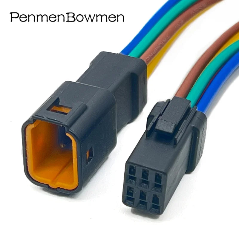 1 Set 2 3 4 6 8 Pin JST Miniature Small Current Rearview Mirror Black Electrical Connectors Wire Harness Plug for Motorcycle