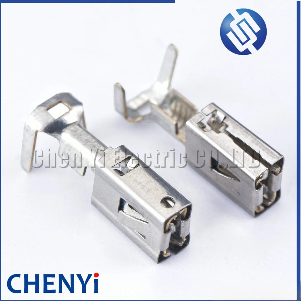 20 Pcs 6.3 MM Auto Crimp Wire Terminal Loose Car Connector Mental Pins G394 Tinned Copper Terminal 1241410-1 1241412-1 1241414-1