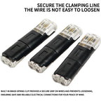 50 Pairs 2 Pin Solderless LED Wire Connector, Insulation Piercing Strip-Free Quick Plug Terminal for LED Light Cable Connection