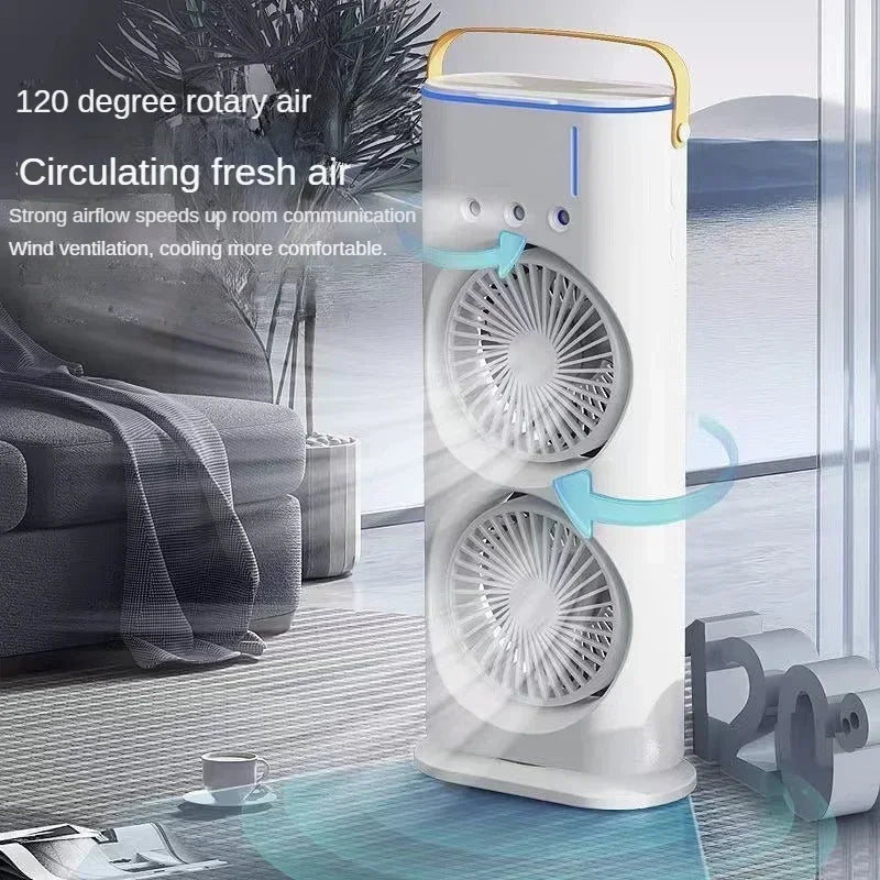 Spray Air Conditioning Fan Refrigeration Fan Household Portable Cooling Fan USB Charge Mini Electric Fan Amagi