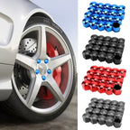 20pcs Universal Lug Nut Covers for Automotive Wheel Hubs Tire Cap Modification Accessories Dust-Proof Rust-Proof Durable Stylish