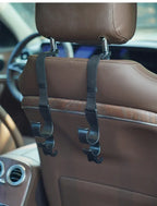 2Pcs Car Back Seat Hook Multi-function Rear Seat Headrest Hanging Hook Umbrella Holder Back Storage Interior Organizer Amagi