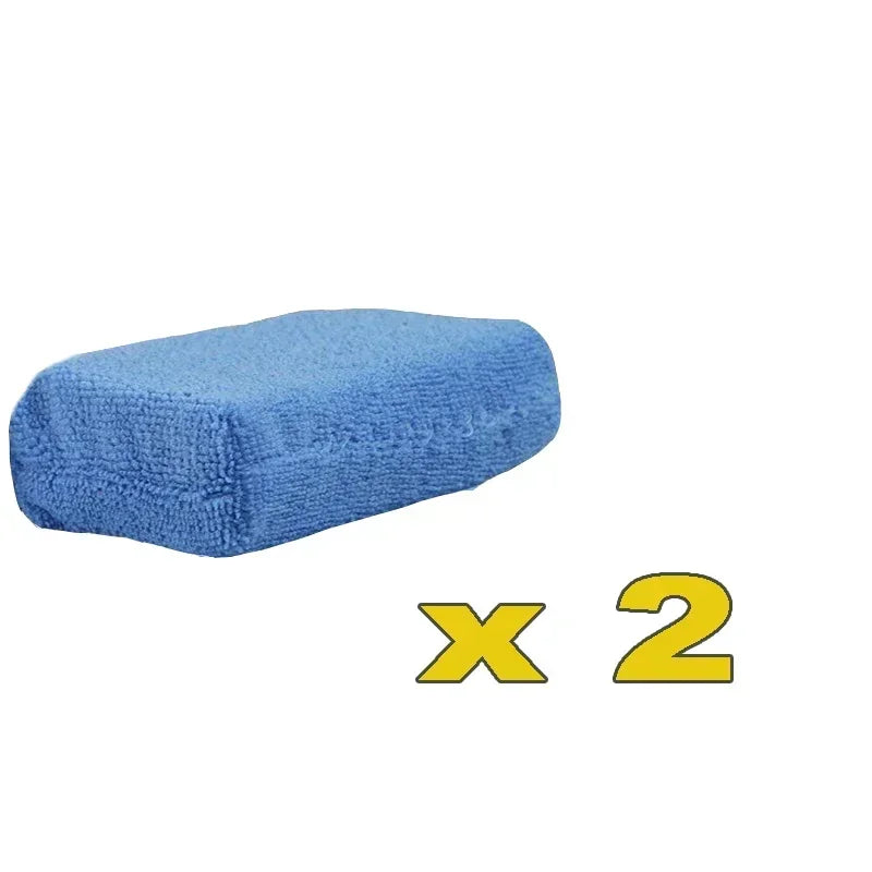 Microfibre Car Wax Applicator Pads Soft Auto Detailing Wax Sponge Rectangle Foam Paint Care Pad Polishing Auto Cleaning Amagi