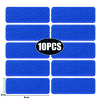 50/10pcs Car Bumper Reflective Stickers Reflective Warning Strip Tape Secure Reflector Stickers Decals Safety Warning 3*8CM