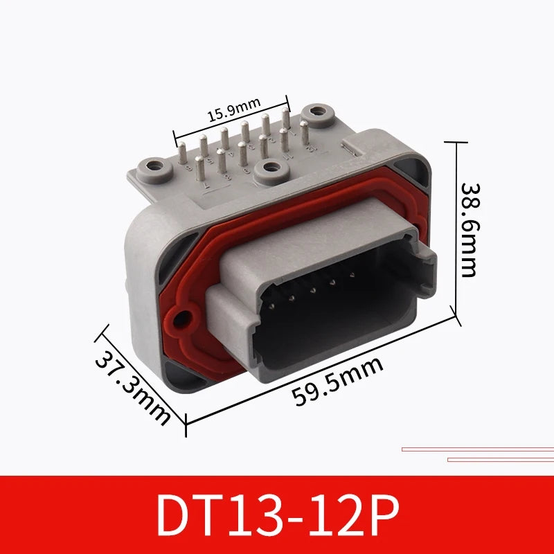 DT13-2P Dechi type automotive waterproof connector DT15-4P PCB panel pin socket plug DT06-6S