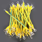 100 PCS Solar Photovoltaic PV Panel Earth Cable BVR 10/12/14 AWG Red Copper Yellow Green Grounding Wire With O Ring Terminal