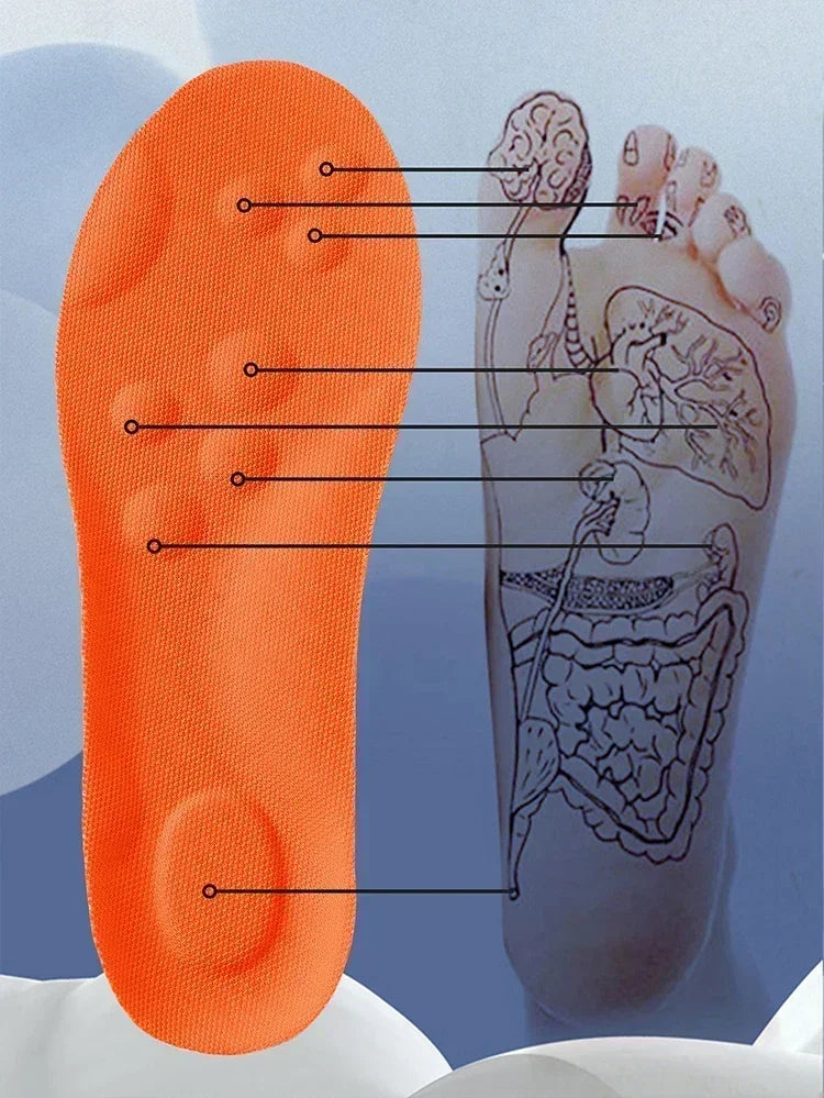 1/2 Pairs 4D Cloud Technologyt High Elasticity Sports Deodorant Insoles for Shoes PU Sole Breathe for Feet Men Running Insole