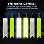 Reflective Keychain Reflector with Chains PVC Reflective Reflector Pendants for School Bag Cycling Backpack Night Riding Warning