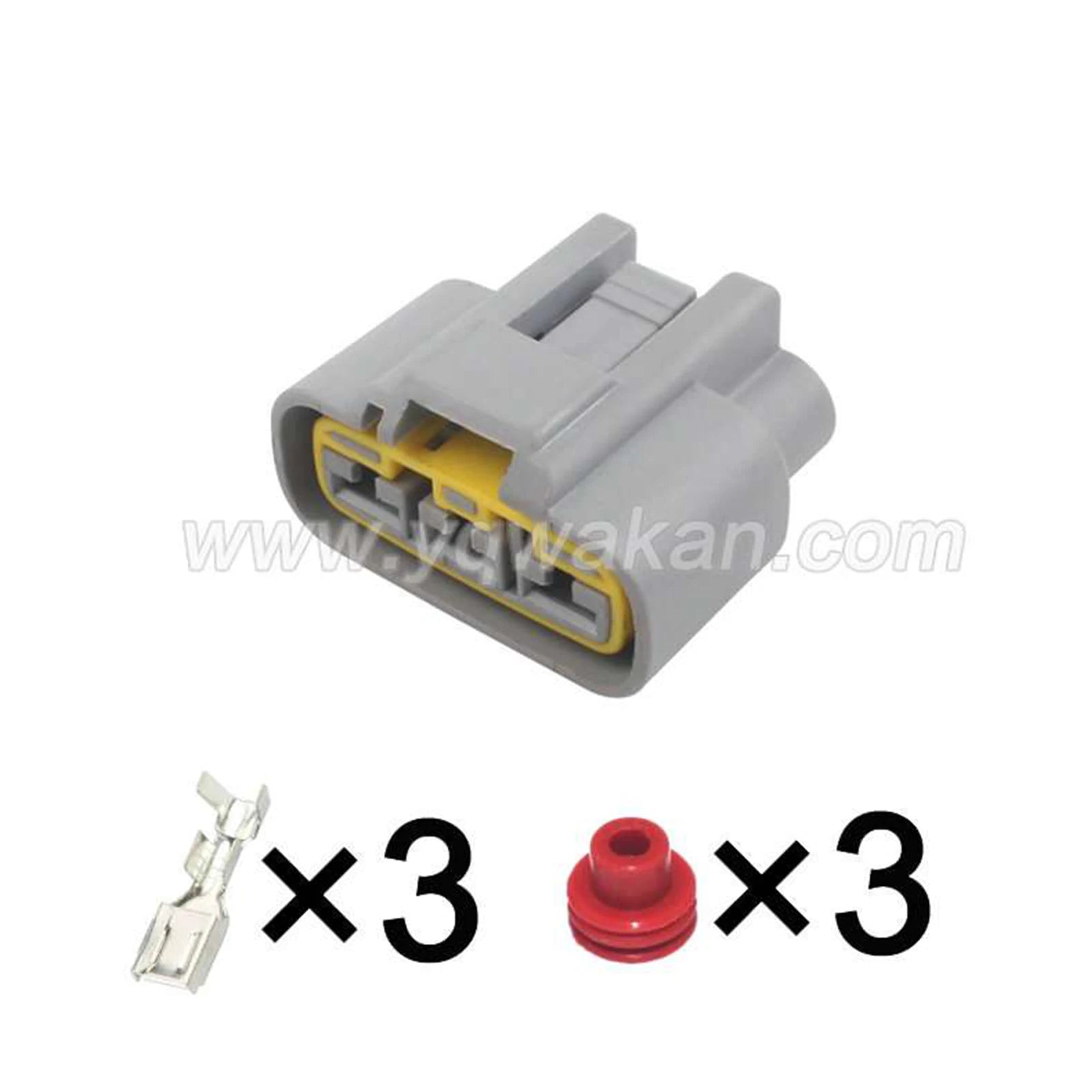 3 Pin Connectors Waterproof 6.3mm Male Female Connectors Automotive QLW Wiring Harness Cable Socket QLW-A-3F-GR QLW-A-3F-B