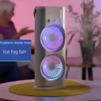 Spray Air Conditioning Fan Refrigeration Fan Household Portable Cooling Fan USB Charge Mini Electric Fan Amagi