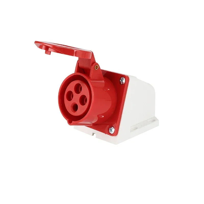 5Pcs Industrial Plug and Socket Waterproof Connector 3PIN 4PIN 5PIN 16A/32A  Waterproof Electrical Connection Wall Mount Socket