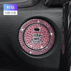 Car One-click Start Button Interior Engine Ignition Start Stop Button Protective Cover Crystal Decoration Car Accessories amagi