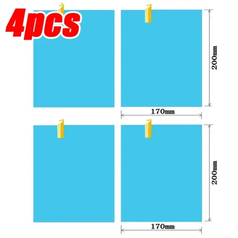 1-4PCS Car Side Window Rearview Rain Film Anti-Fog Rain-proof Car Window Mirror Waterproof Sticker Films Decals Rain Proof Films