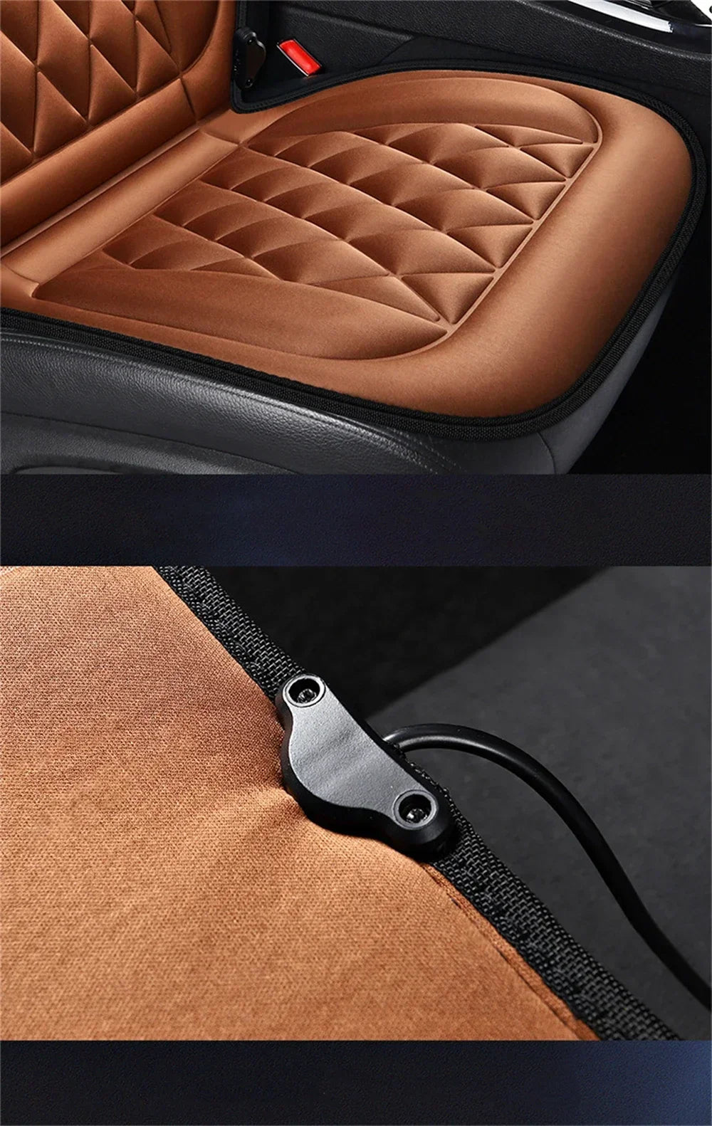 2pcs Winter Heated Car Seat Cover 12V Heating Warmer Car Seat Cushion Auto Universal Protector Cloak Cover Pads Set New Amagi