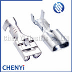 50 Pcs 6.3 series auto wire Brass tin plating terminal For fuse connector crimp loose pins Female terminals