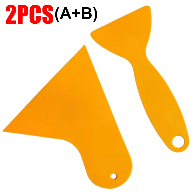 Yellow Scraper Car Film Application Tools Universal Auto Film Wrap Tint Tinted Sticker Scraper Hard Sticker Smooth Squeegee Kit