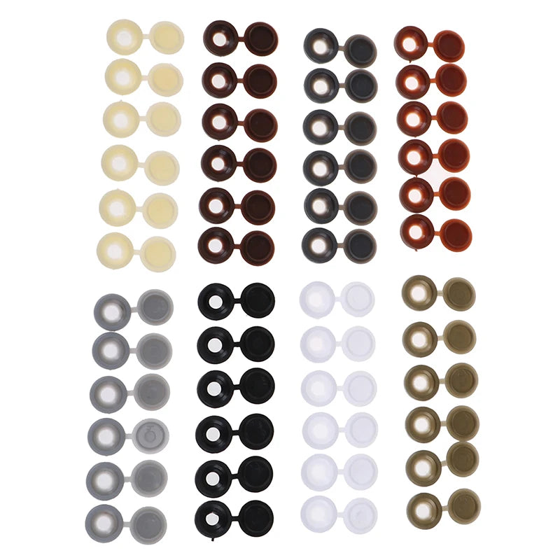 50Pcs Car Hinged Cover Cap Number Plate Fitting Fixing Self Tapping Screw For License Plate Screw Caps Screws Plugs