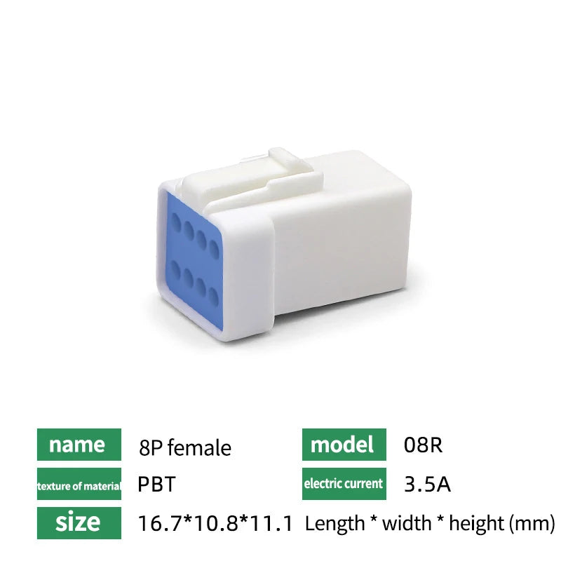 5/10/100 Sets Automotive Connectors JST02R-JWPF-VSLE 2/3/4/6/8 Pin Waterproof Connectors Male and Female Butt Plugs