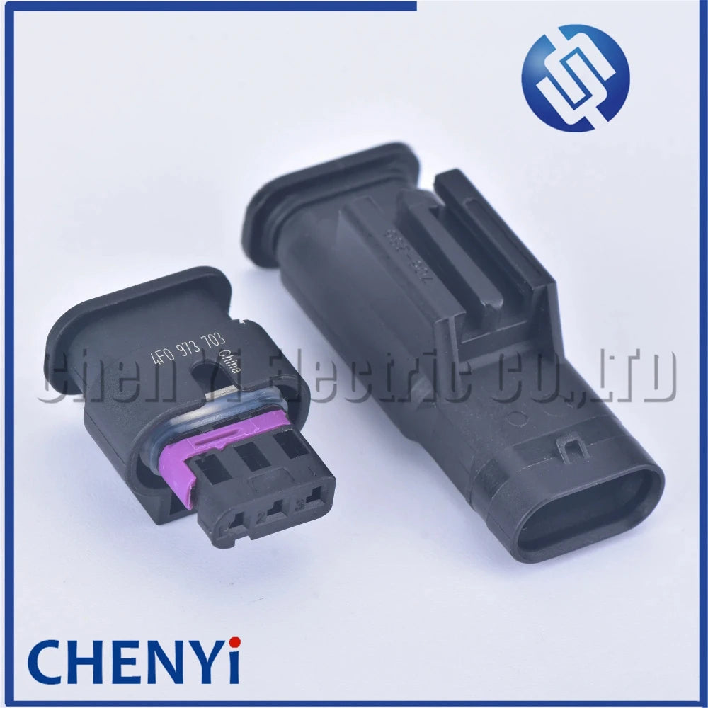 3 Pin Auto Waterproof Connector Reversing radar camshaft position sensor solenoid valve plug 4F0973703 4F0 973 703 1-1718644-1