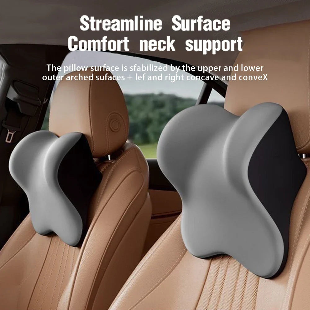 Upgraded Car Headrest Lumbar Support Memory Foam Cushion Super Head Pillow Comfortable Cushion Backrest Car Accsesorie Amagi