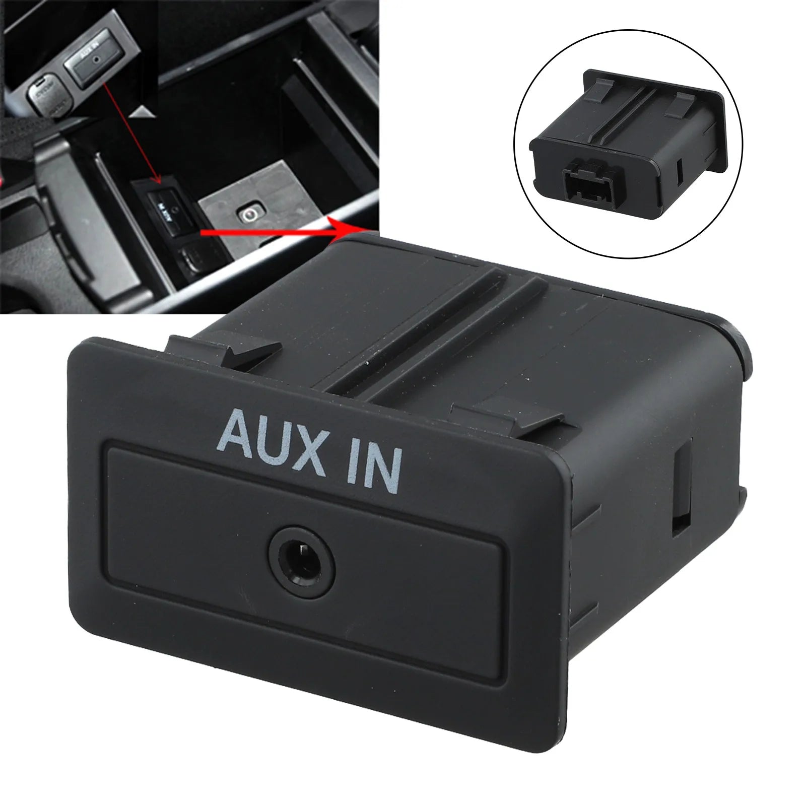 1 PCS  Car AUX Audio  Interface TD74-66-DFX 28425640 For  MAZDA Auxiliary Aux Stereo  Adaptor Audio Socket ABS  Construction