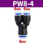 Pneumatic Push-to-Connect Fittings Kit 20/100/500PCS Y W Shaped Air Water Oil Hose Connectors for Nylon Polyurethane Tubing
