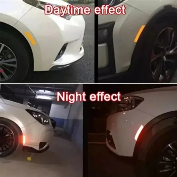 Car Reflective Tape Safety Warning Car Decor Sticker Reflector Anti-collision Strip Protective Tape Strip Film Auto Moto Sticker
