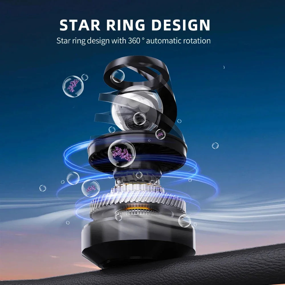 Solar-Powered Rotating Car Aromatherapy Diffuser Innovative Scent Dispenser with Long-Lasting Fragrances Enhances Dashboard