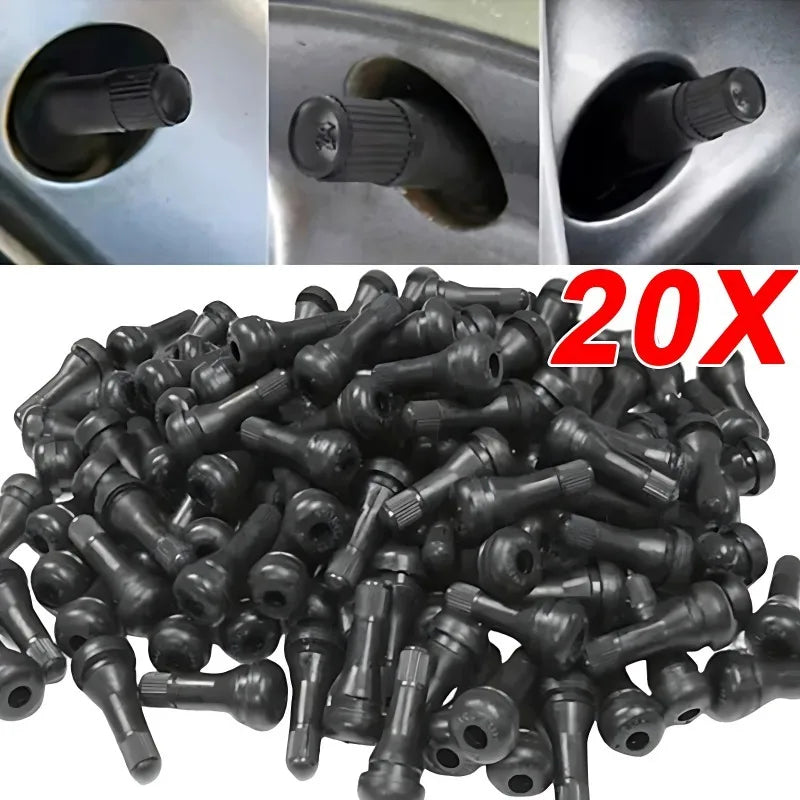 TR414 Car Wheel Tyre Tubeless Tire Tyre Valve Black Rubber Snap-in Stems Dust Caps Biycycle Wheels Tires Parts Accessories