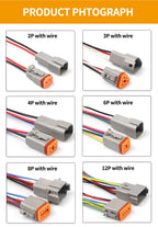 5/20/100 Sets Deutsch DT Connector With 15cm Wire Harness Waterproof Electrical Car Socket Plug DT06-2S DT04-2P 2/3/4/6/8/12P
