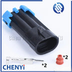 2sets 2 Pin Sealed automotive waterproof connector Male or Female Housing Connector 12052641 12162000