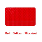 10pcs Car Bumper Reflective Safety Strip Sticker Warning Reflector Tape Auto Car Accessories Exterior Interior Reflector Sticker