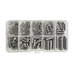 DIN914 304 Stainless Steel Hex Socket Point Grub Screws Set with M3, M4, M5, M6, M8, M10 Sizes - High - Hardness Assortment