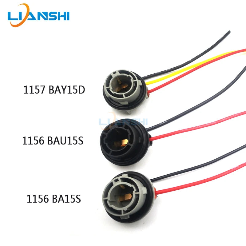 Automotive LED socket wire connector BA15S/1156/1157 bulb turn signal light socket wire harness