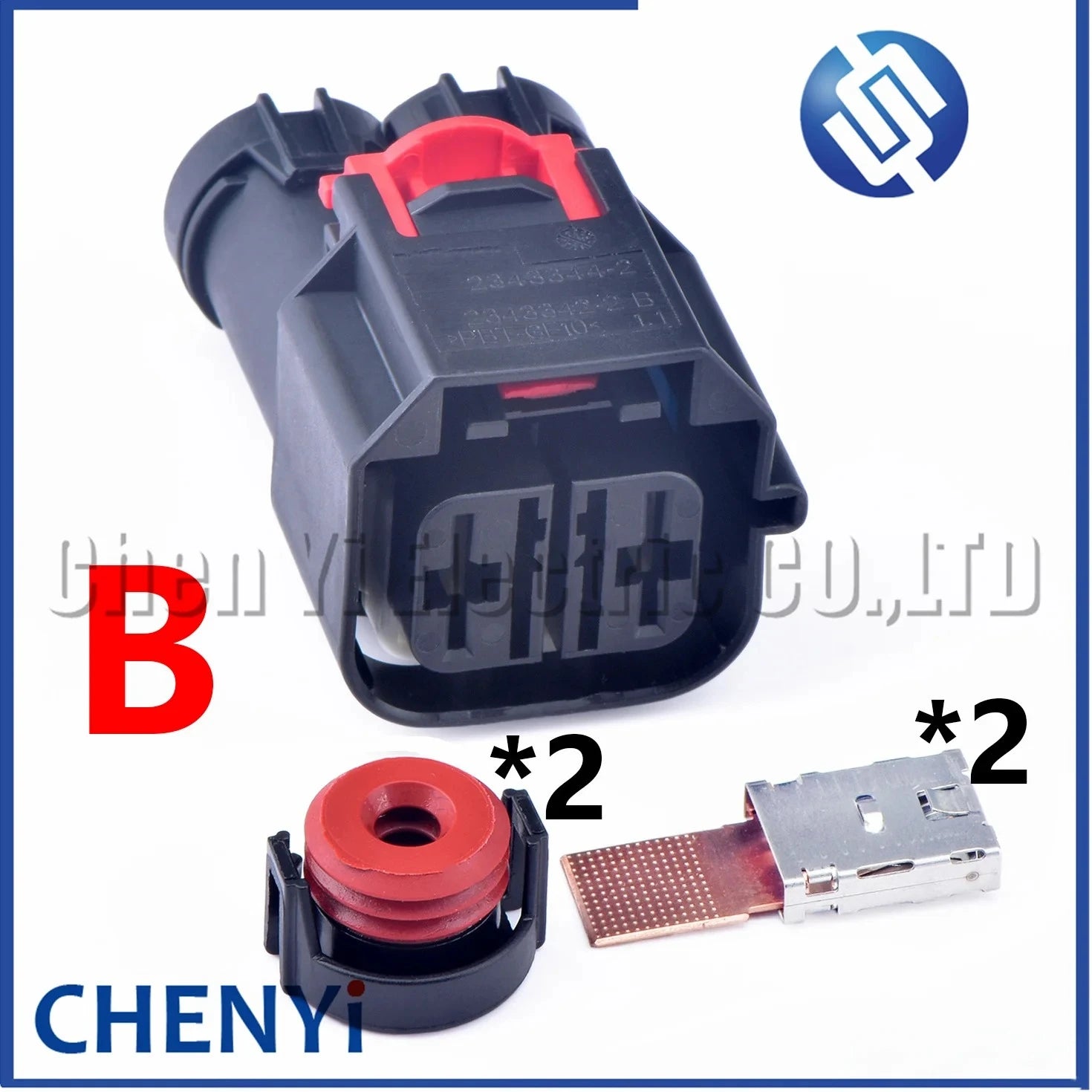 2 Pin Auto waterproof connector Car steering gear Wire harness Plug 2291383-1 2343342-1 2343342-2 2343344-2 2291389-1 2343344-1