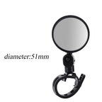 2pcs Adjustable Rotate Bicycle Auxiliary Rearview Mirror Handlebar Mount Wide-Angle Convex Cycling Rear View Mirrors Accessories