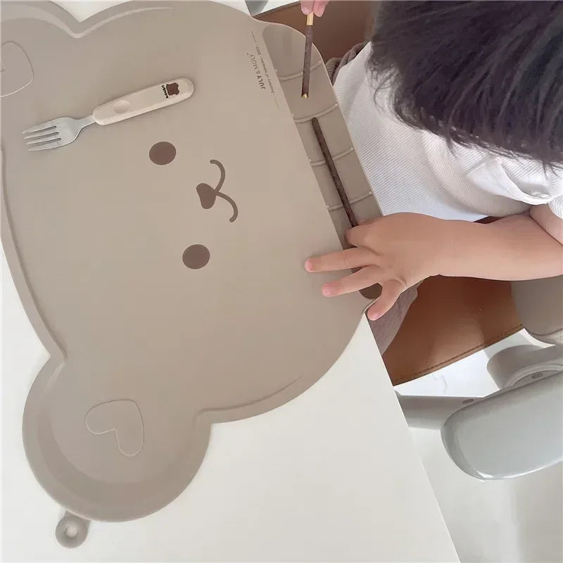 Non-Slip Table Mats Kids Placemats Baby Silicone Placemats with Catching Amagi