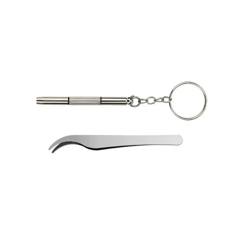 Glasses Watch Repair Kit 1000pcs Screws, Dual Head Screwdrivers & Precision Tweezers Set for Eyewear Jewelry Fix Tools with Case