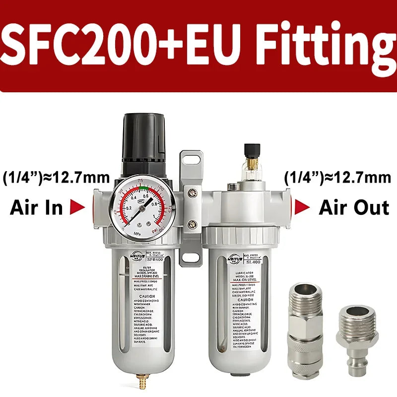 SFC200 1/4" SFC400 1/2" SFC300 3/8 Air Filter Regulator Oil Water Separator Trap Regulator Valve For Compressor Pneumatic Parts