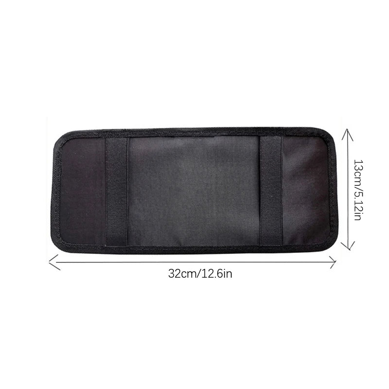 Portable Handicap Placard Holder for Auto Car Visor Disabled Parking Permit Sign Protector with 3 Pockets & 1 Pen Holder