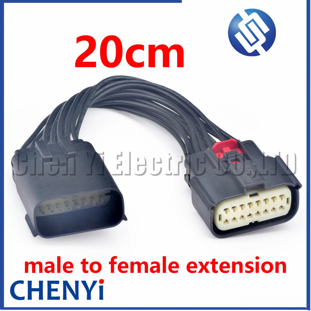 16 Pin Headlight Socket Automotive Lamp Light Connector For Ford Focus Mondeo EDGE Fiesta 33472-1740 33472-1601 with wire