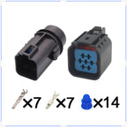 7 Pin Connector Waterproof 3.5mm Male Female Connector Auto Wiring Harness Housing Cable Plug WPT-596(Tin) 3U2Z-14S411-YGA