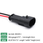 5/20/100Sets AMP Type 1.5 Series Automotive Waterproof Connector Plug Socket HID Male&Female 15CM Wire Harness 1P/2P/3P/4P/5P/6P