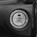 Car One-click Start Button Interior Engine Ignition Start Stop Button Protective Cover Crystal Decoration Car Accessories amagi