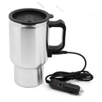 450ml 12V Vehicle Heating Cup Steel Electric Heating Car Kettle For Camping Travel Kettle Coffee Mug Cup Amagi