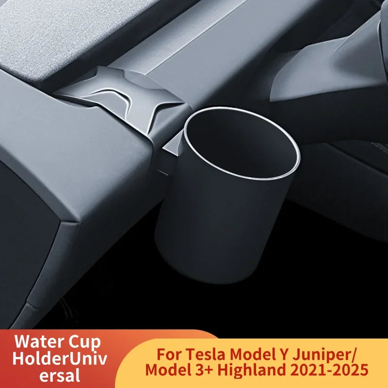 For Tesla Model Y Juniper/3/3+ Highland 2025 Water Cup Holder Beverage Rack Limiter Instrument Table Cup Support Car Tools Amagi