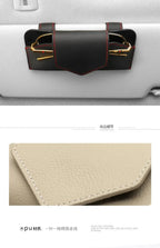 Car Glasses Storage Box Universal Sunshade Glasses Clip PU Soft Leather High-end Sunglasses Stand Car Accessories Storage amagi
